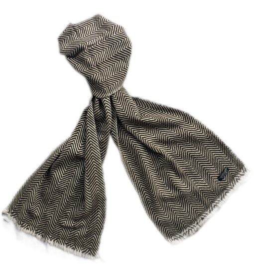 Pashmina Knitted Herringbone Outdoor Scarf