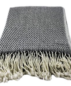 Cashmere Herringbone Reversible Blanket