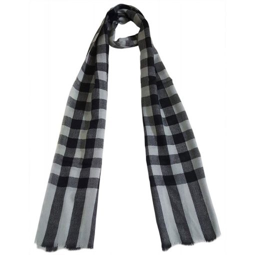 Handmade Check Cashmere Muffler for winter