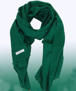 Teal Green Cashmere Knitted Winter Scarf