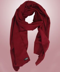 Maroon Colored Men & Women Cashmere Scarf