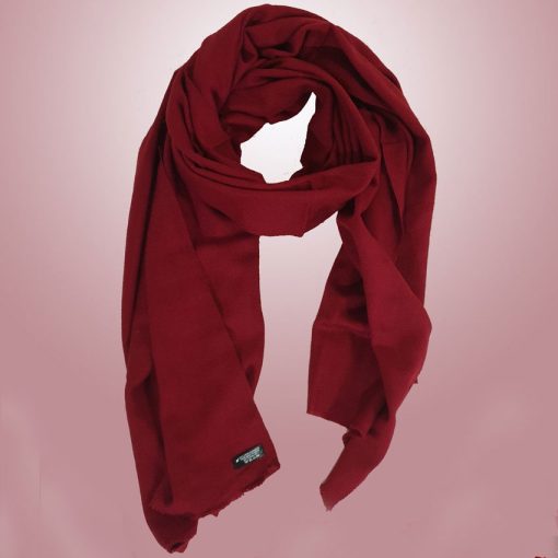 Maroon Colored Men & Women Cashmere Scarf
