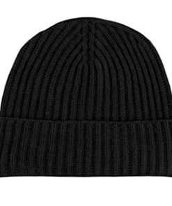 Black Tone Cashmere Knitted Beanie