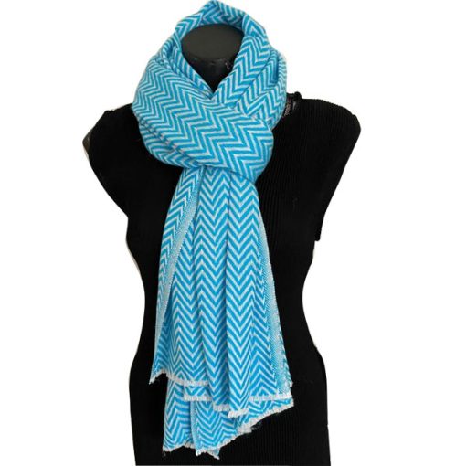 Blue Tone Nepalese pashmina Scarf