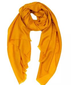 Shiny Yellow Warm Cashmere Shawl