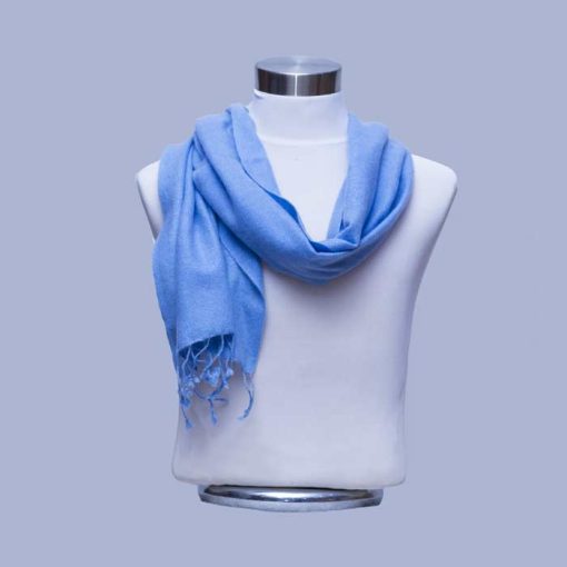 Handmade in Nepal Sky Blue Cashmere Scarf