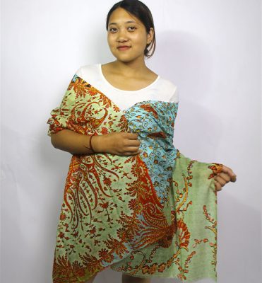Stunning Flowers Digital Print Cashmere Shawl