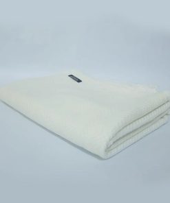 Plain White Exclusive Cashmere Blanket