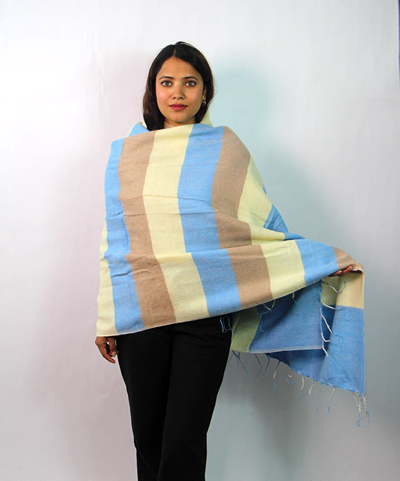 thumbnail image 2 of COOL TRADE WINDS 'Yak' Shawl - Super Soft Oversized Blanket Scarf 190x85cm, Ethically Handmade In Nepal, Vegan 2 of 10