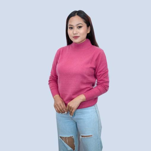 Cashmere High Neck Ladies Sweater