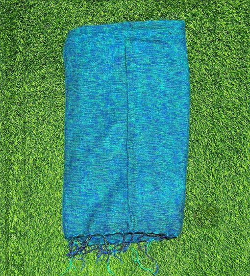 Plain Blue Tone Unisex Yak Wool Scarf