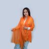 Orange Color Handmade Cashmere Stole