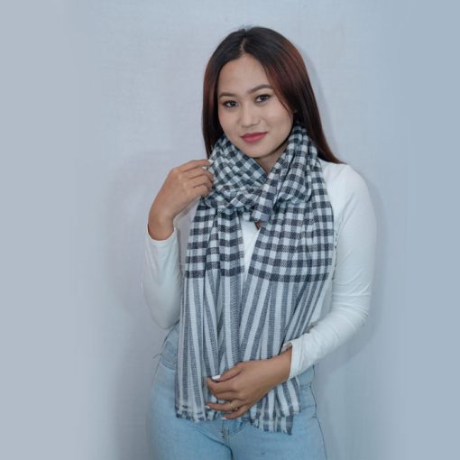 Warm Winter Cashmere Check Shawl