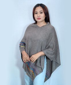 Light Black Yak Wool Shawl