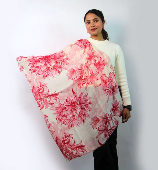 200 Count 100% Ultra-Fine Wool Ice Dying Print Stole