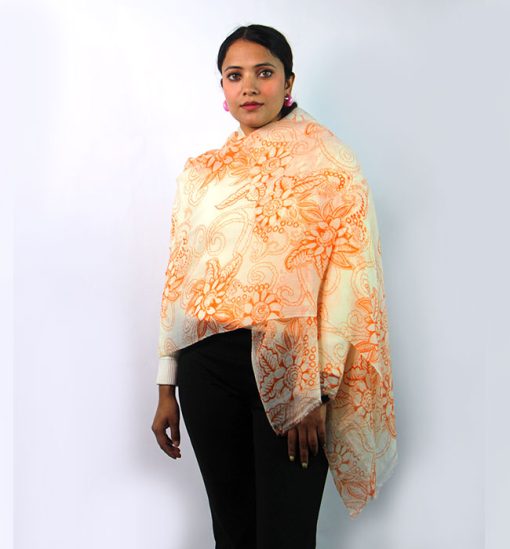 Printed Cashmere Wool Shawl